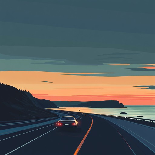 Imagine a serene drive along a coastal highway during sunset. The warm hues of the sky mirror the soothing melodies of the guitar, with gentle beats providing a steady rhythm. The song is designed to evoke a sense of relaxation and a peaceful escape, perfect for unwinding.