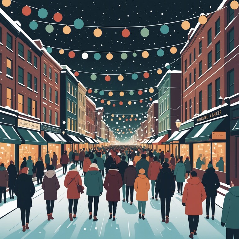 The song combines festive cheer with the soulful, deep tunes of blues, reflecting a joyful yet reflective holiday spirit on a snowy main street. Perfect for evoking a nostalgic festive feeling with a touch of melancholy that the blues brings.