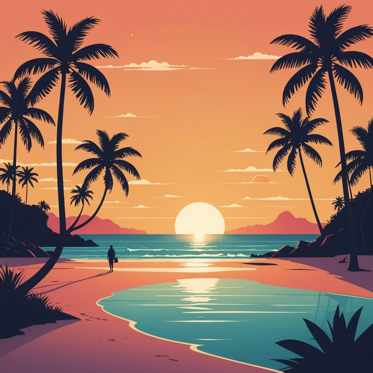 Imagine a serene tropical paradise where the gentle sounds of the ocean breeze mix with soothing musical notes creating a tranquil escape. This song is a meditative journey through peaceful rhythms and harmonious melodies, perfect for reflection or a mental getaway.