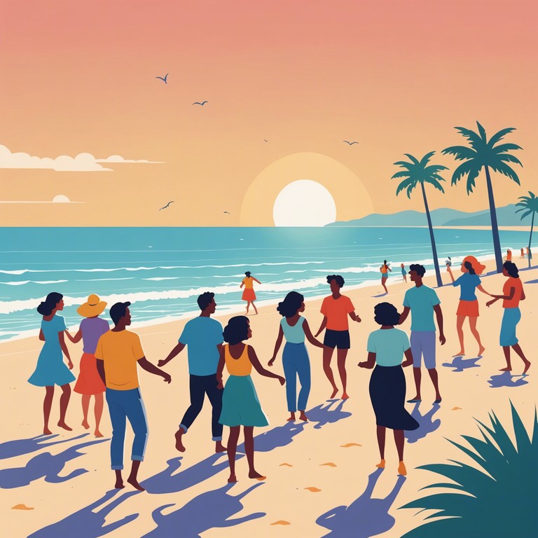 Imagine a song that encapsulates the essence of a sunny, perfect summer day. The track would be uplifting and vibrant, filled with rhythms that make you want to dance under the sun. Ideal for playing at a beach party or during a joyful car ride with friends.