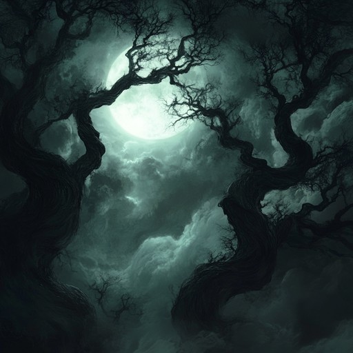 Imagine walking through a haunted forest at dusk, where every rustle of leaves holds ancient secrets and the air is thick with mystery. This instrumental piece evokes an eerie, mystical atmosphere, blending traditional folk melodies with darker tones, inviting listeners into a world of shadows and whispers.