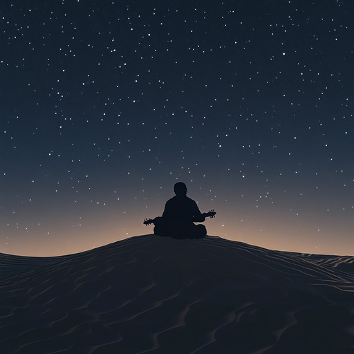 An instrumental piece that fuses the haunting sounds of the oud with ambient electronic elements. The track slowly unfolds with a gentle rhythm, evoking the vastness of desert nights under starlit skies, and creates an atmosphere that is both mysterious and soothing.