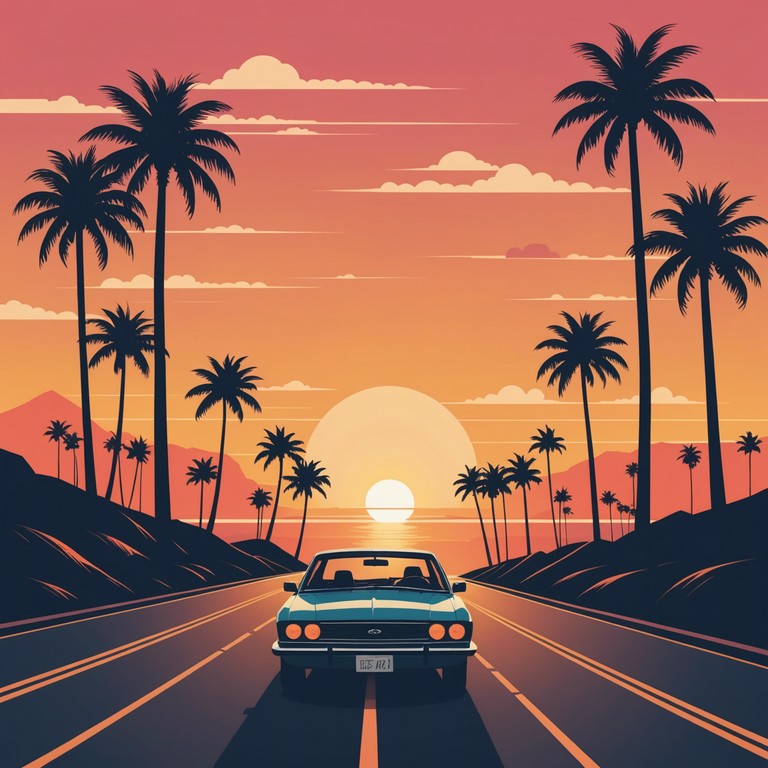 This track combines the pulsating energy of synth driven beats with the serene, entrancing qualities of chillwave, evoking a feeling of cruising down a coastal highway during a golden sunset. Perfect for evoking both energy and calm in listeners.