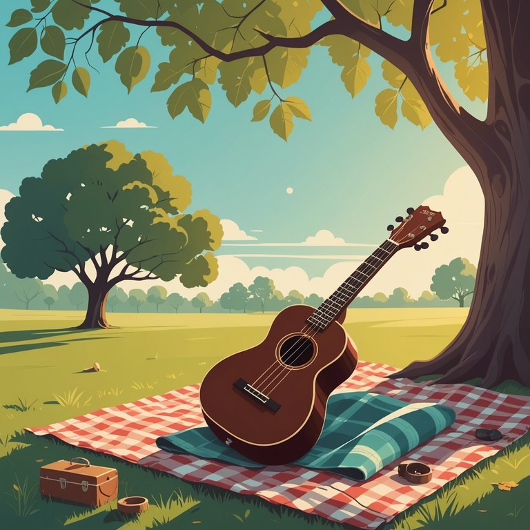 Imagine a soft melody accompanying a warm, lazy day where time seems to stand still and all worries fade away. The music serves as a soothing background to mundane yet magical moments like reading a book under a tree or sipping coffee on a porch swing.