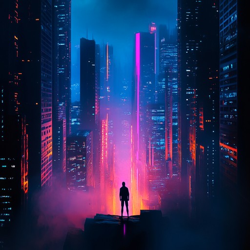 An energetic instrumental track blending catchy synth melodies and driving beats that evoke the excitement of exploring a futuristic neon lit metropolis.