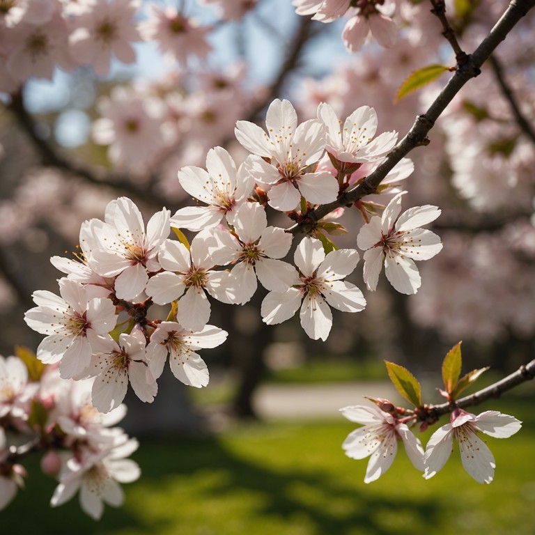 Alternate description: imagine sitting under cherry blossom trees, the petals drifting peacefully around you as each note of the gentle koto mimics the tranquil beauty of nature’s silent whisper.