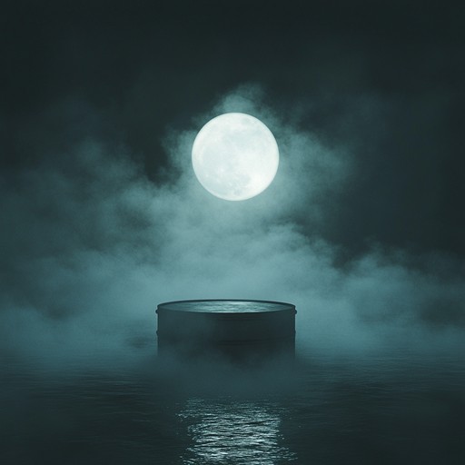 An instrumental calypso track featuring haunting steel drum melodies layered over unsettling rhythms, creating an atmosphere of mystery and suspense that conjures images of shadowy figures on moonlit shores.