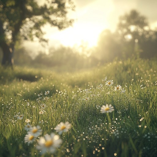 A gentle, soothing track that evokes the fresh, hopeful feeling of a bright morning in a sunlit meadow. The serene melody creates a peaceful atmosphere, making listeners envision themselves in a tranquil natural setting, filled with the sound of birds chirping and a gentle breeze.