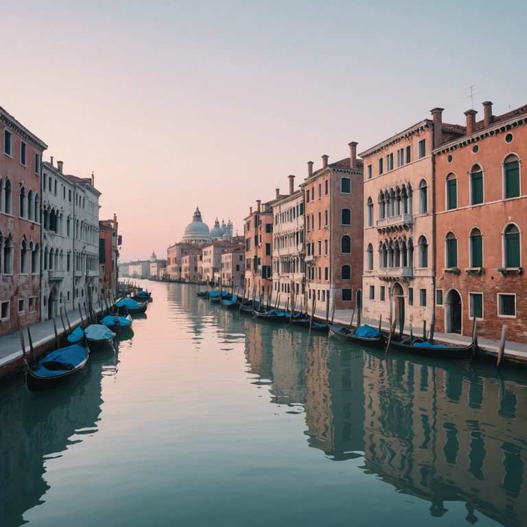 This composition evokes the gentle warmth of sunrise, intertwining subtle orchestral vibrations with opera, creating a hopeful atmosphere as the day begins anew in the heart of venice.