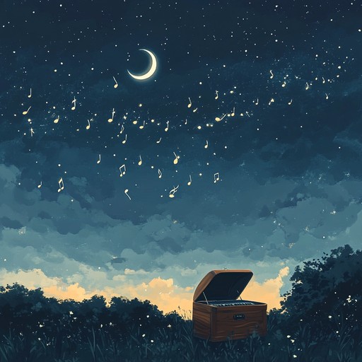 An instrumental lullaby softly echoing gentle starlight, invoking deep yearning and wonder. Music box tones weave a dreamy atmosphere, inviting listeners to drift into nostalgic memories.