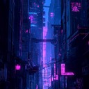 menacing synth rhythms drive through cyberpunk dystopian landscapes.