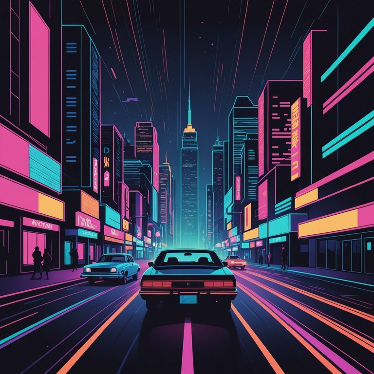 This composition encapsulates the feeling of a high speed chase through a neon lit cityscape at night. The drum and bass provide a relentless rhythm that drives the piece forward, conveying a sense of urgency and danger. Perfect for exciting scenes in video games or action packed movie sequences.