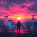 an instrumental synthwave track capturing nostalgic longing for past times