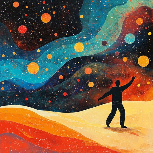 An instrumental piece featuring swirling guitars and ethereal synths, evoking carefree joy and psychedelic exploration through vibrant soundscapes