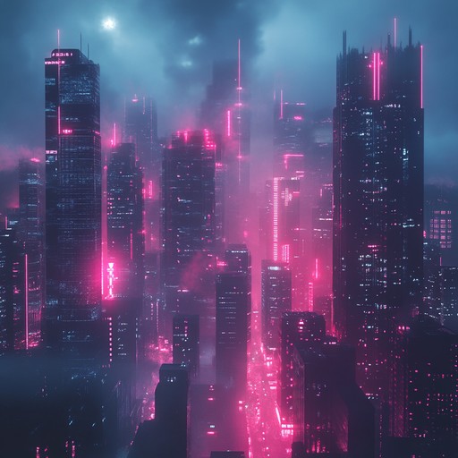 Craft a suspenseful instrumental track with haunting urban ambience and electronic beats that evoke the dark allure of a city at midnight, blending j pop elements with moody undertones for a captivating listening experience