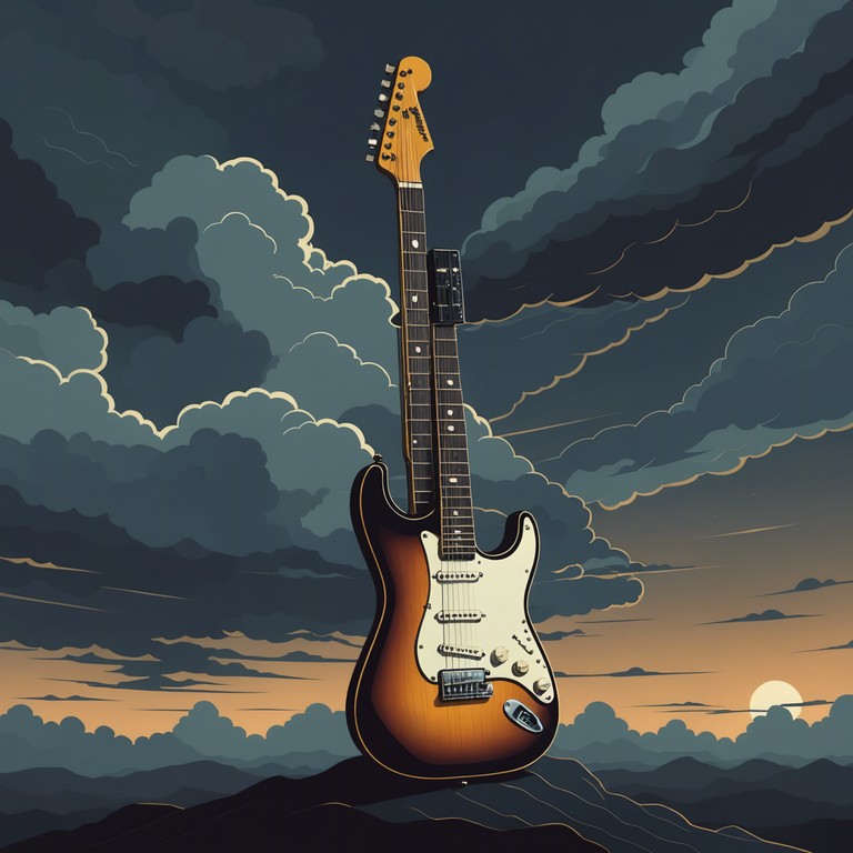 Imagine a cinematic expanse where each guitar strum paints a burst of emotional lightning across a stormy prairie, evoking both the beauty and the danger of untamed nature.