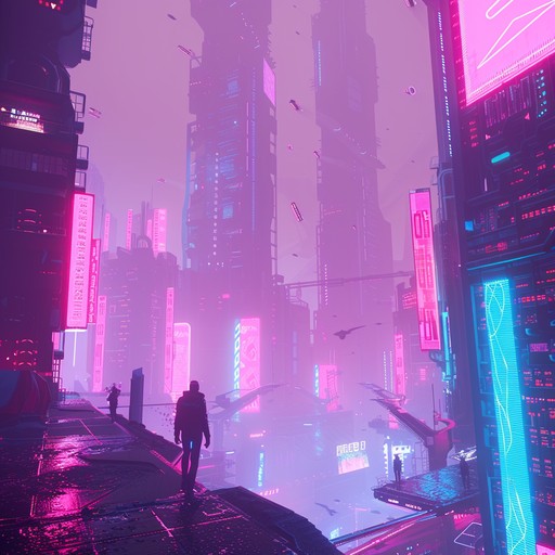 Neon dystopia riot is an instrumental piece of eclectic beats and relentless tempo shifts. The track's chaotic nature, bursting with vibrant energy, takes listeners on a sonic rollercoaster filled with unpredictable twists and turns. Synthesizers and crashing cymbals blend seamlessly to create a frenetic and exhilarating musical adventure.