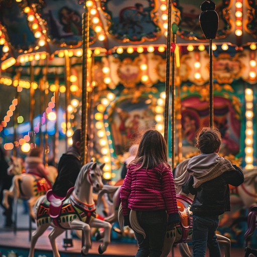 This track captures the essence of a vintage fairground, with the accordion leading a whimsical melody that tugs at the heartstrings, evoking memories of childhood days spent under brightly colored tents and spinning rides.