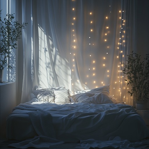 Drift into a soothing soundscape, where delicate guitar plucks harmonize with soft synthesizer waves, creating an intimate atmosphere that invites introspection and tranquility. This instrumental captures the essence of a quiet midnight, bringing warmth, comfort, and a touch of dreaminess to your bedroom.