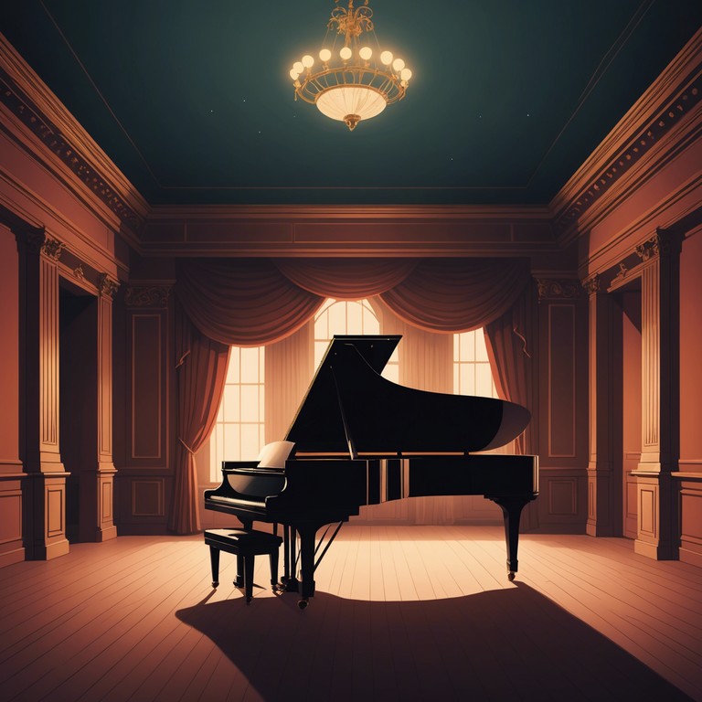 Imagine a gently lit grand opera house at twilight, where the soft play of light creates delicate shadows and the air vibrates with the quiet, ethereal resonances of a sole, emotive electric piano, crafting an atmosphere of exquisite elegance tinged with a hint of melancholy drama. The music is a bridge between centuries, celebrating the grandeur of classical opera with the freshness of contemporary soundscapes.