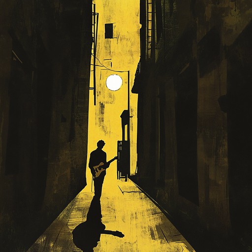 An instrumental blues track that captures the edgy atmosphere of wandering through dark, shadow filled alleys in the city at midnight. The song features a gritty guitar riff over a steady rhythm, evoking feelings of mystery and tension.