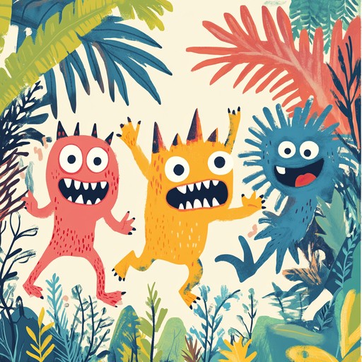 An energetic, offbeat track with unpredictable twists and playful melodies, featuring wild rhythms and sound effects. It's like a musical funhouse for kids, keeping them engaged and entertained with spontaneous shifts and silly sounds.