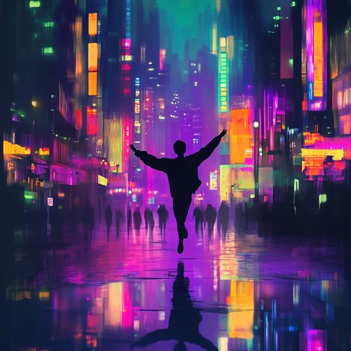 An instrumental pop song that captures the exhilarating feeling of dancing under neon lights in a bustling city, with infectious rhythms, soaring synths, and uplifting melodies that evoke pure happiness and freedom.