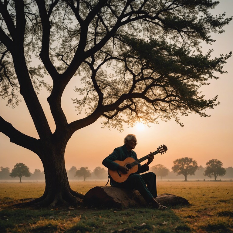 This piece captures the essence of traditional hindustani music combined with introspective depth, evoking a journey through time with its ancient melodies and cultural echoes. The music is intended to envelope the listener in a serene, contemplative realm, offering a gateway to self discovery and inner peace.