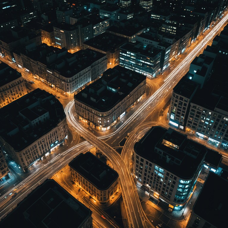 A dynamic grime track that captures the essence of night time in a bustling city, with its relentless energy and pulsing streetlights. A gritty synthesizer lays the groundwork over fast paced, syncopated rhythms, echoing the vibrant life of urban landscapes after dark.