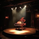 melancholic piano melodies echoing through a smoky cabaret lounge