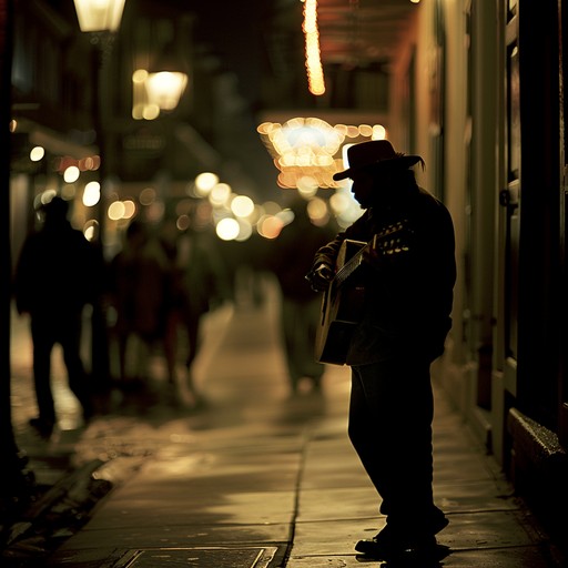 A midnight jam session in the heart of new orleans, this raw and expressive blues track captures the nocturnal essence of the vibrant city. With emotive guitar strains and rugged rhythms, it paints a vivid picture of the city's deep rooted blues heritage.