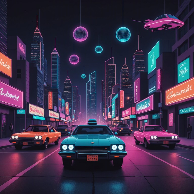 This track is a mesmerizing exploration of futuristic synths and groovy 70s beats, creating a time traveling soundscape that bridges the gap between past and future. Perfect for envisioning a retro futuristic world where disco meets cyberpunk.