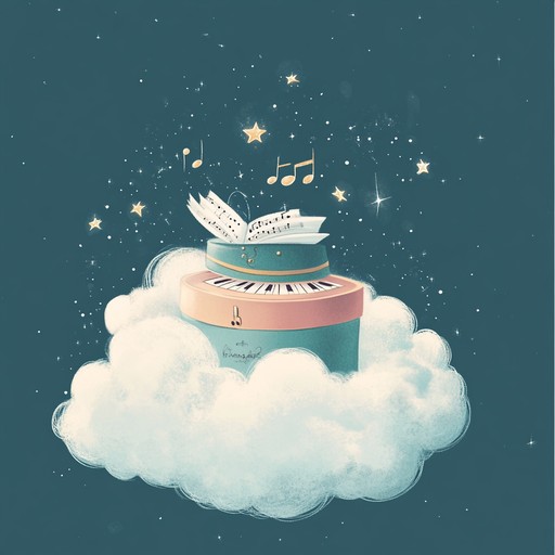 An instrumental lullaby featuring a delicate music box melody that creates a serene and comforting atmosphere, perfect for soothing children to sleep under the night sky.