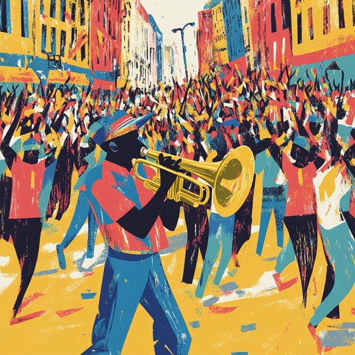 An exhilarating fusion of latin rhythms and jazz harmonies, showcasing spirited percussion and dynamic horn solos, painting a sonic picture of rio's vibrant streets during carnival.