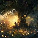 soothing melodies creating a peaceful nighttime forest atmosphere