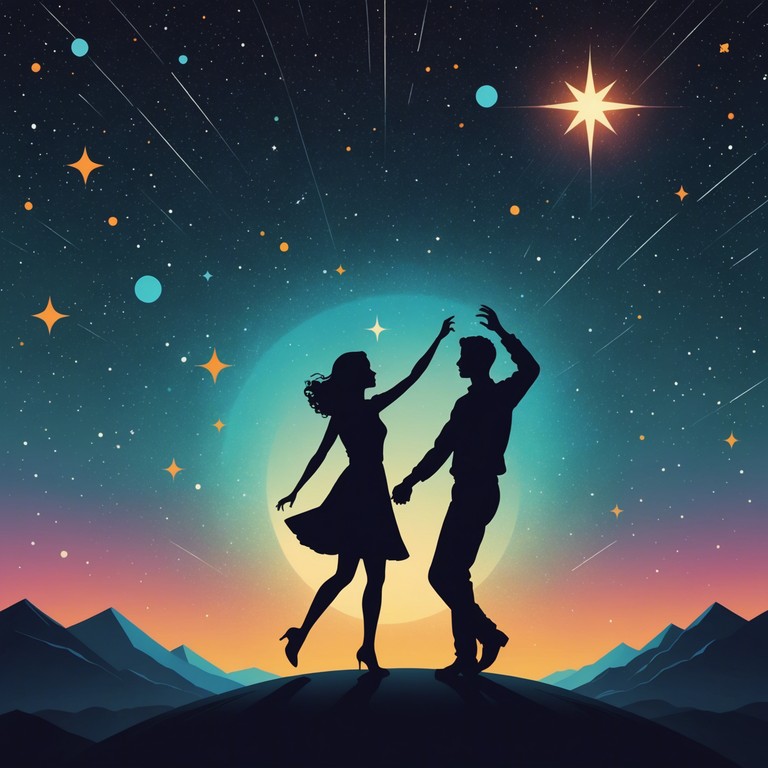 Imagine a journey through a starlit sky where the time honored sounds of polka blend with otherworldly ambient textures, creating a dance that transcends time and space. The piece combines deep celestial sounds with lively polka rhythms to evoke a sense of both nostalgia and boundless exploration.