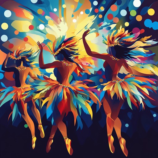 This instrumental piece captures the essence of a brazilian carnival with lively samba rhythms and vibrant percussion. It invokes the excitement and joy of dancing in the streets, surrounded by the colorful festivities of rio de janeiro.