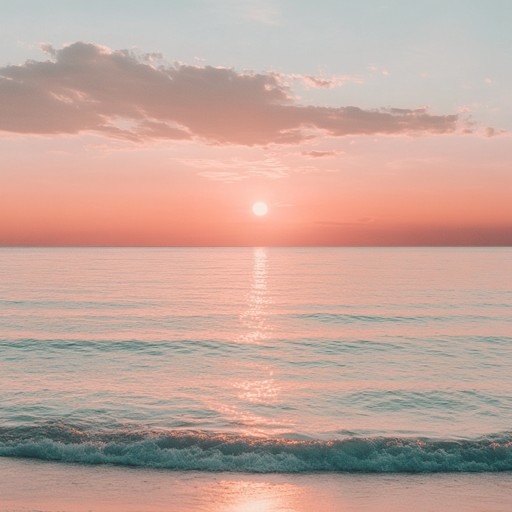 An instrumental piece that captures the serene atmosphere of a sunset over calm waters, blending soothing guitar rhythms with soft ambient textures to evoke a sense of peace and relaxation