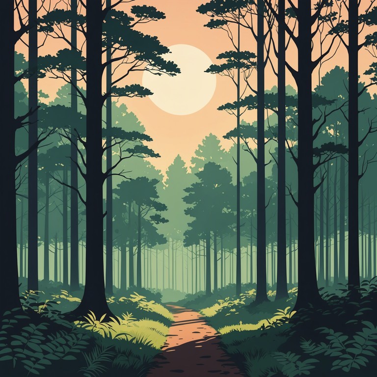 A serene and gentle instrumental piece that transports listeners directly into the heart of a peaceful forest, ideal for relaxation and reflective moments.