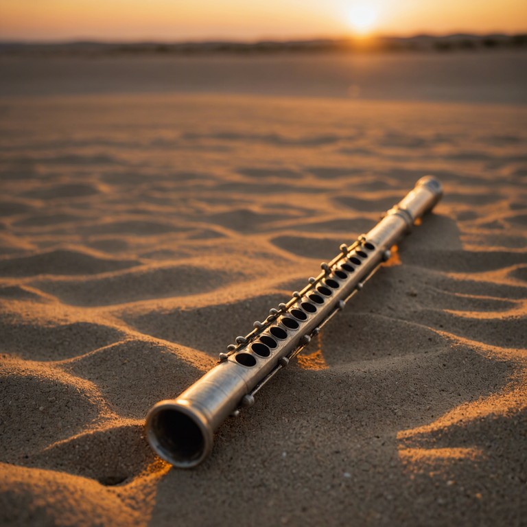 An evocative exploration through sound that connects ancient worlds to modern ears, the flute's melody acts as a bridge between times, conjuring images of lost cities and bygone eras.