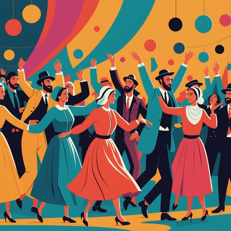 An instrumental track that combines the uplifting energy of festive jewish klezmer music with contemporary dance rhythms. Perfect for celebrations and lively gatherings, this piece uses traditional scales and fast paced rhythms to create a joyful atmosphere.