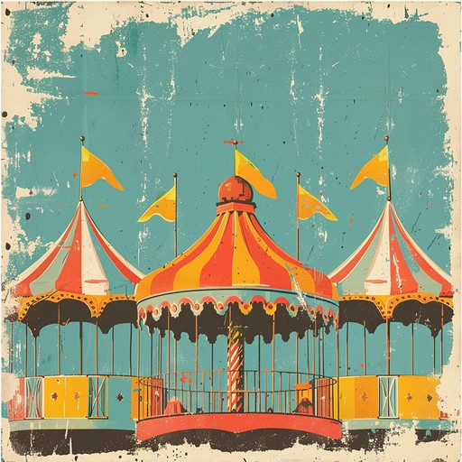 A whimsical and lively carnival tune featuring bright, playful melodies juxtaposed with melancholic undertones, evoking a sense of nostalgia and bittersweet longing for joyful moments of the past. Perfect for capturing the essence of a vintage carnival, where joy and sadness dance hand in hand.