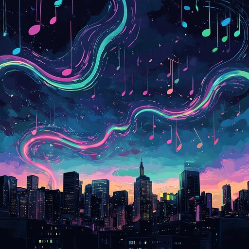 A captivating instrumental piece that transports listeners through ethereal melodies intertwined with groovy funk rhythms, evoking the sensation of a dreamy midnight journey through a city bathed in neon lights.