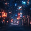 an instrumental synth track capturing nostalgic neon lit city nights