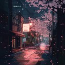 instrumental jpop piece reflecting calmness and nighttime city tranquility