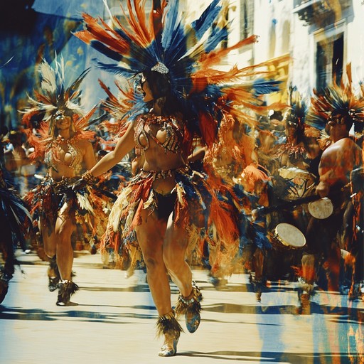 Heart pounding samba rhythms for a liberated street celebration. Infusing traditional beats with a modern twist, this dynamic track brings together cultural vibrance and high energy dance, perfect for painting a joyous, liberating carnival scene