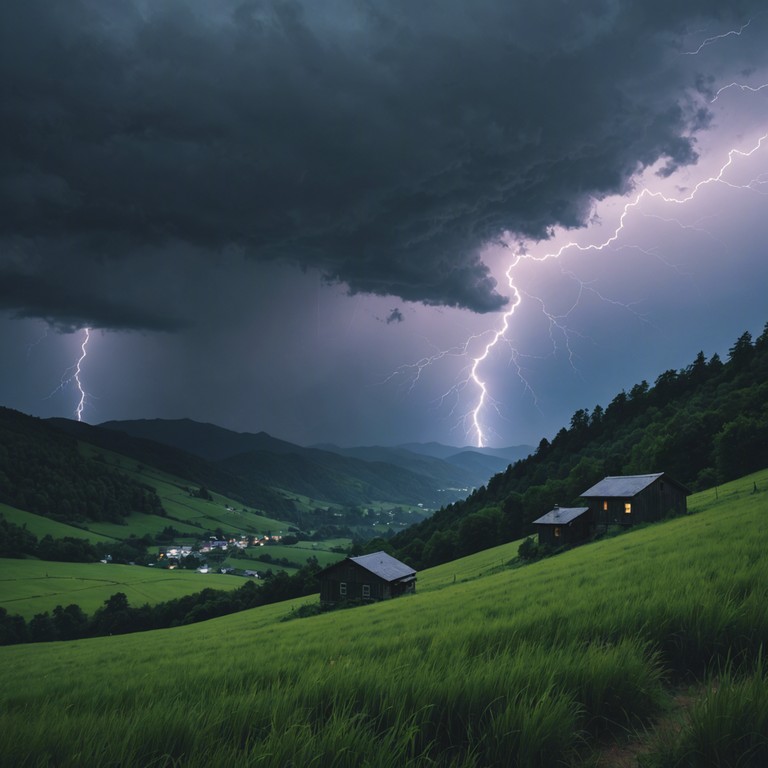 Imagine a tranquil sunset that slowly transitions into a vigorous thunderstorm, but all you feel is a sense of powerful serenity. A paradox of sounds, 'mellow metallic echoes' creates a powerful yet calm storm of emotions, emphasizing the duality of life's energetic peace through an inspiring electric guitar performance.