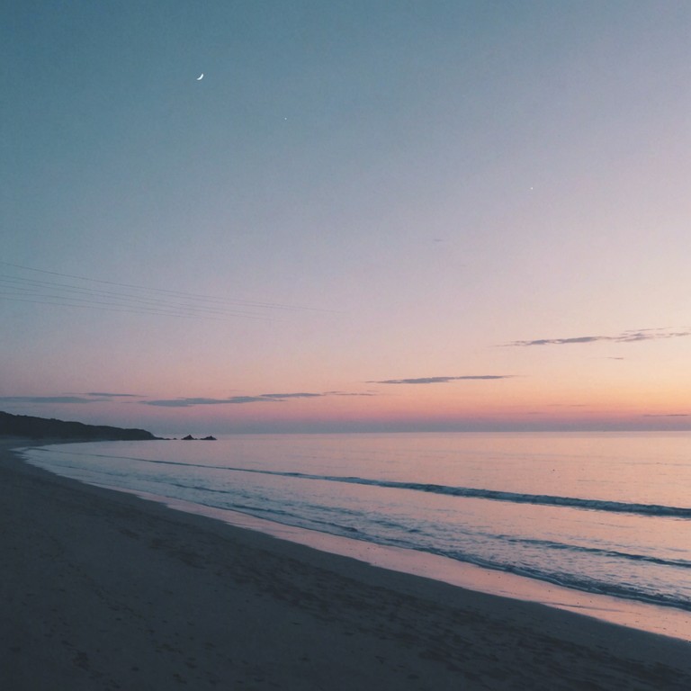 A gentle dancepop track ideal for evening relaxation beside the sea, featuring soft electronic rhythms that enhance the atmosphere of a quiet beach night.