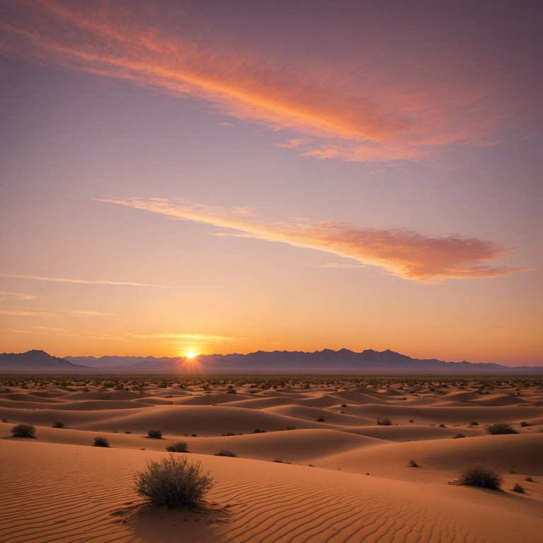 Immerse yourself in a soundscape of joy and tradition with sunrise over sahara. This track combines lively rhythms and ethnic instruments to evoke the vibrant spirit of a new day dawning over the vast, serene desert. The composition features intricate melodies that transport the listener to a bright morning filled with promise and adventure.