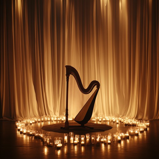 Dive into a spiritual journey through a haunting yet beautiful cabaret performance. This instrumental piece features ethereal harp melodies and dramatic dynamics, weaving an enchanting, reflective atmosphere that lingers with the listener.